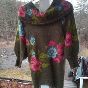 Newport News Floral Mohair Sweater